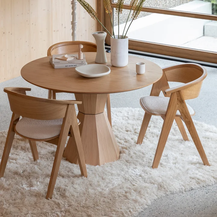 Zuiver - NDSM Chaise avec accoudoirs, chêne naturel