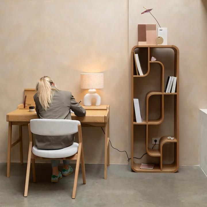 Zuiver - Kaat Bureau et étagère Seven, chêne