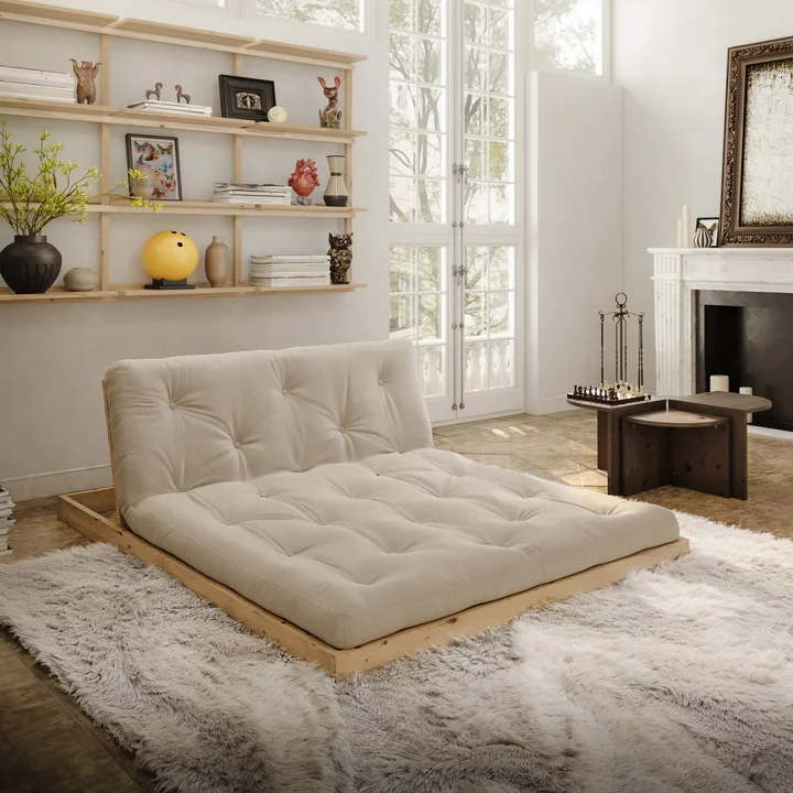 Karup Design - Flip Raw Lit de jour, 140 x 200 cm, pin naturel / beige (747)