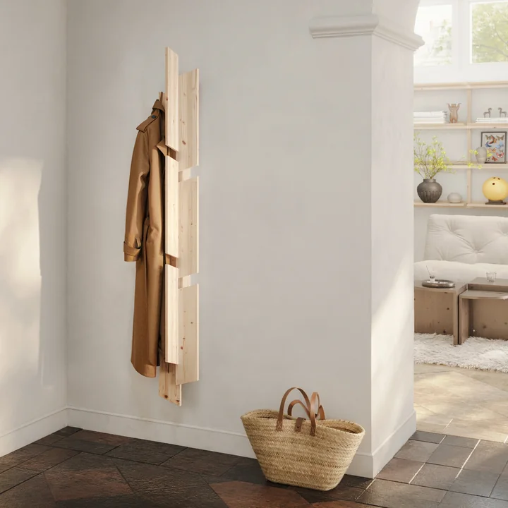 Karup Design - Keeper Portemanteau mural, H 166 cm, pin naturel