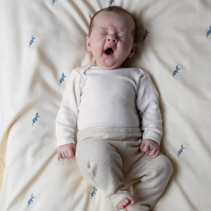 Cam Cam Copenhagen - Linge de lit pour bébé brodé, 70 x 100 cm, blueberries