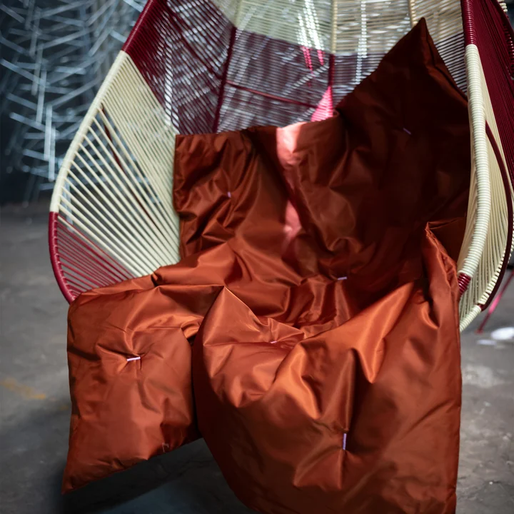 Acapulco Design - Acapulco chaise suspendue, CDMX_2, blanc / burgundy red