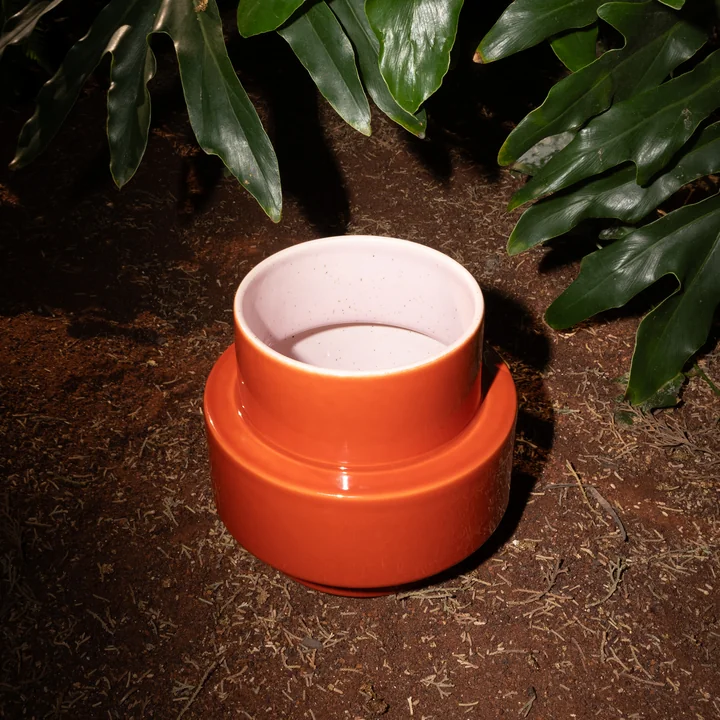 Acapulco Design - Los Floreros Vase, Ø 19 cm, Nature orange / pickled rosé