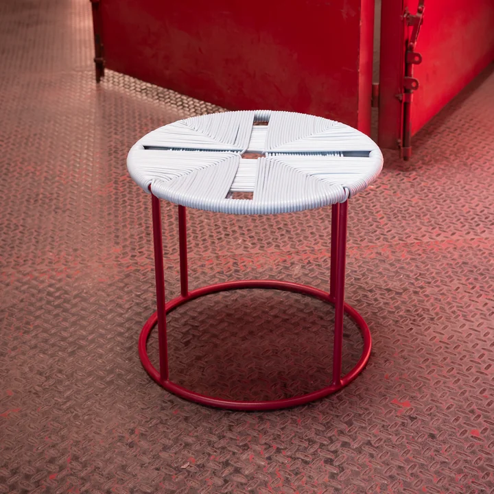 Acapulco Design - The Side Table, ICDMX_1, bleu / burgundy red