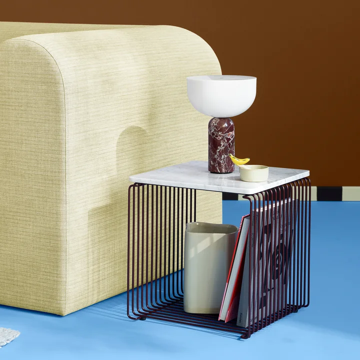 Montana - Panton Wire Étagère / Table d'appoint 34,8 cm, noir-rouge