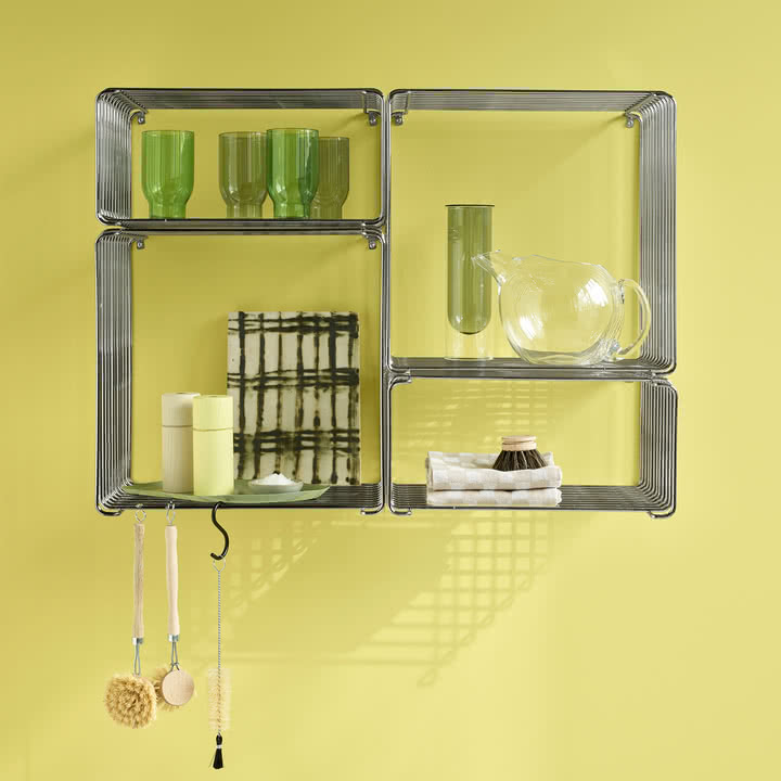 Montana - Panton Wire Half Height Étagère et table d'appoint, chrome