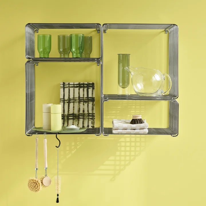 Montana - Panton Wire Half Height Étagère et table d'appoint, chrome