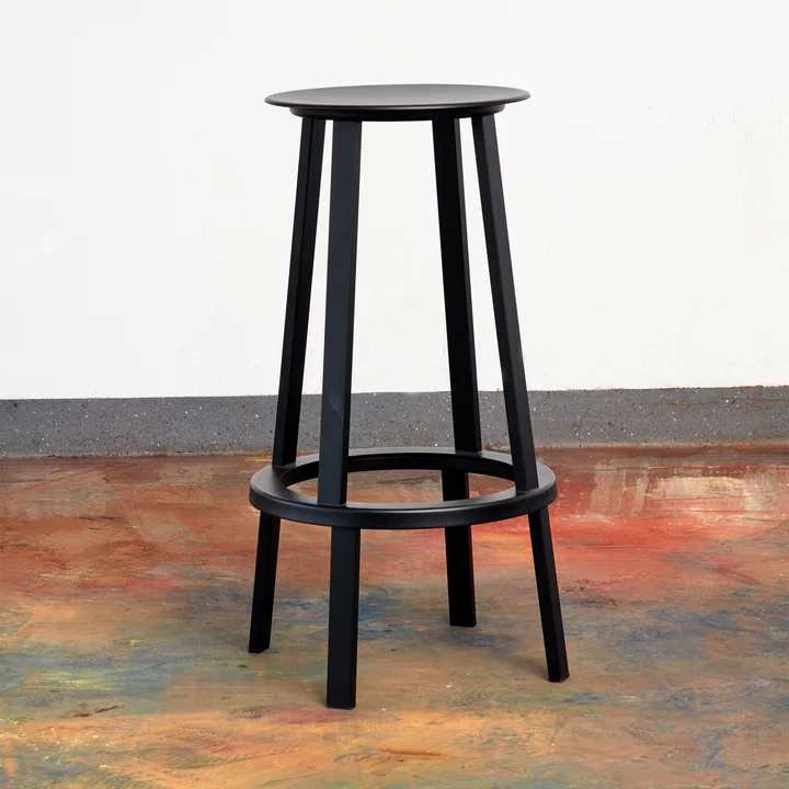 HAY - Revolver Tabouret de bar, noir