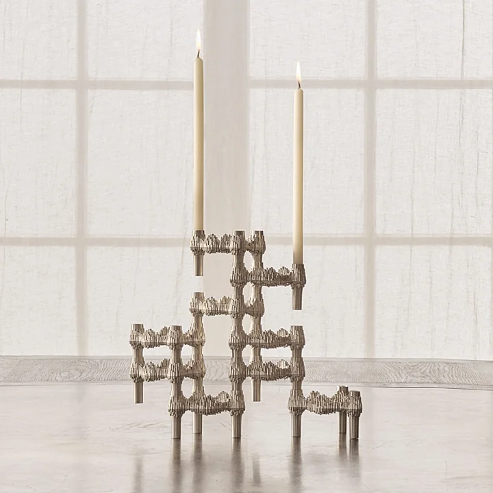 Stoff Nagel - Quist Bougeoir, chrome brossé