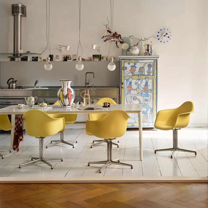Vitra - Eames Plastic Armchair DAL RE, poli / moutarde