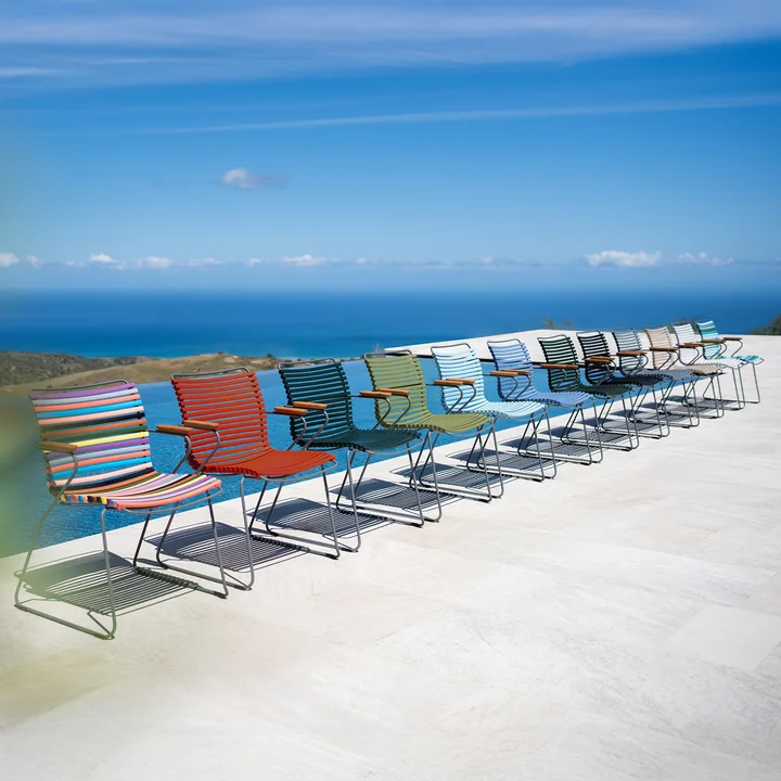 HOUE - CLICK Outdoor Dining Chaise à accoudoirs avec dossier bas