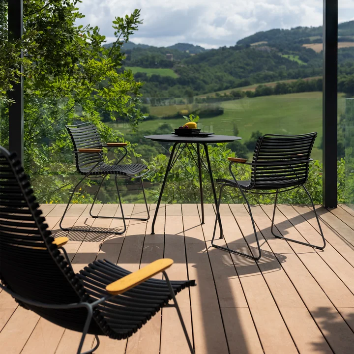 HOUE - CLICK Outdoor Dining Chaise à accoudoirs avec dossier bas