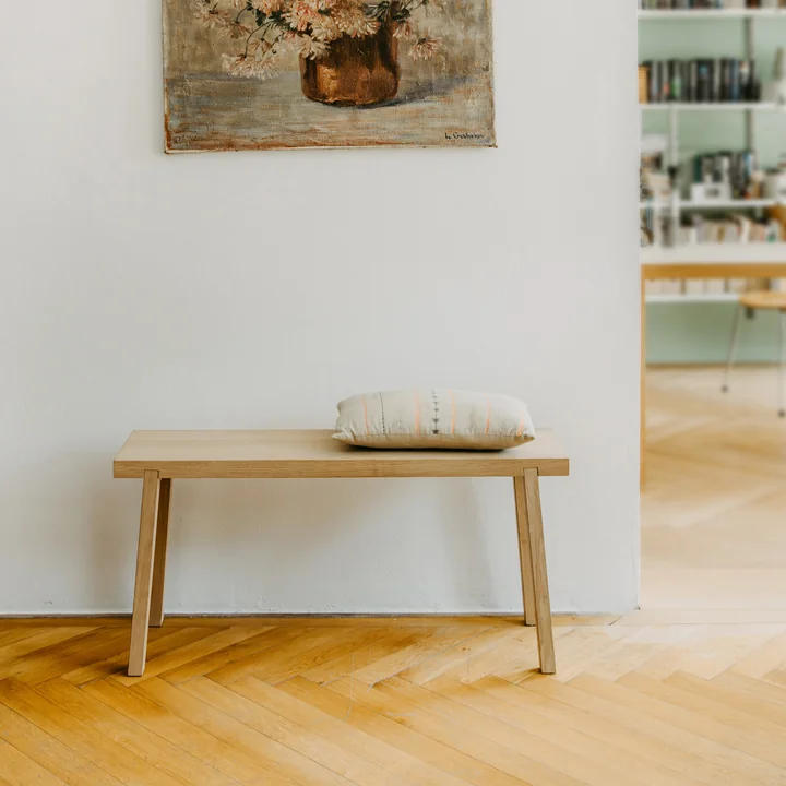 side by side - Banc à tabourets, grand, chêne naturel