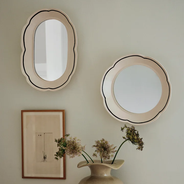Broste Copenhagen - Hilma Miroir, blanc cassé