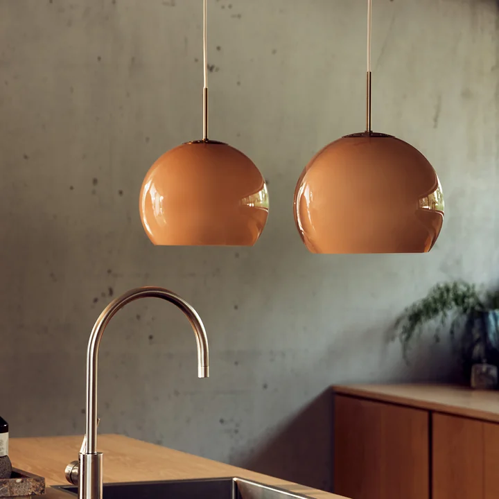 Frandsen - Ball Lampe suspendue verre Ø 25 cm, cappuccino