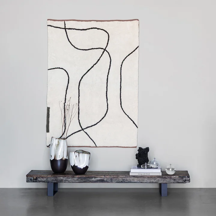 Mette Ditmer - Shadow Tapis, 100 x 140 cm, blanc cassé