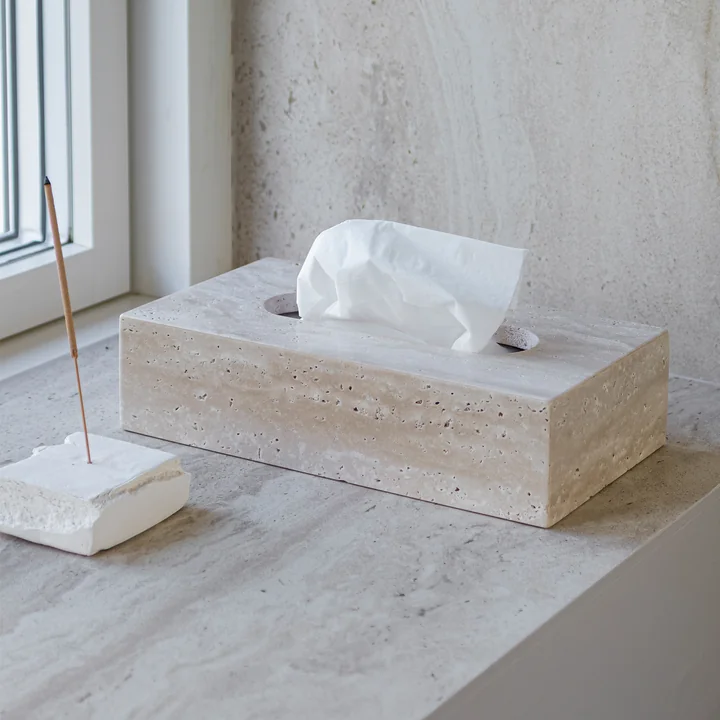 Mette Ditmer - Travertine Boîte à mouchoirs, lin