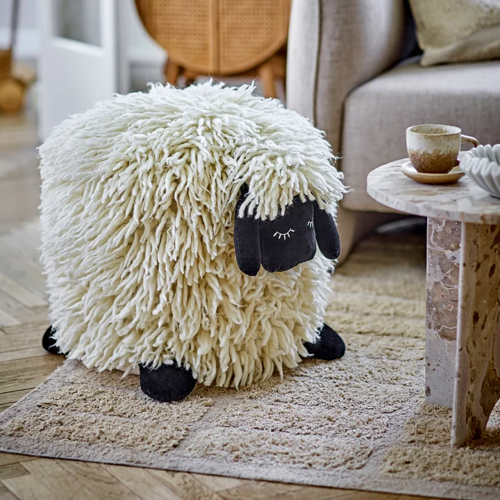 Bloomingville Mini - Dolly Pouf, 50 x 45 cm, blanc