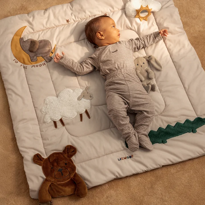 LIEWOOD - Couverture d'activité Bernet, 95 x 95 cm, sandy multi mix