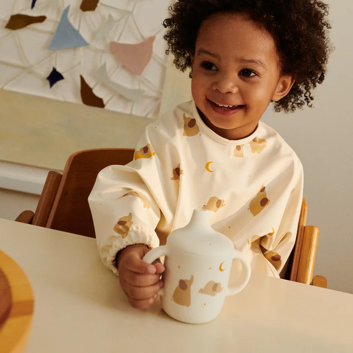 LIEWOOD - Neil Silicone Tasse à boire, éléphant / creme de la creme