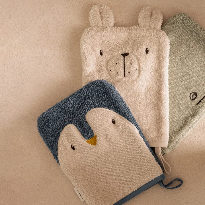 LIEWOOD - Sylvester Gant de toilette, Arctic sea / ocean view (lot de 3)