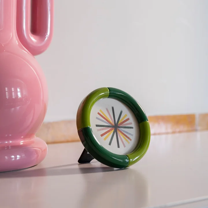 & klevering - Cadre photo Rift, Ø 9,5 cm, vert