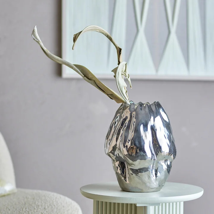 Bloomingville - Bobby Vase, argent