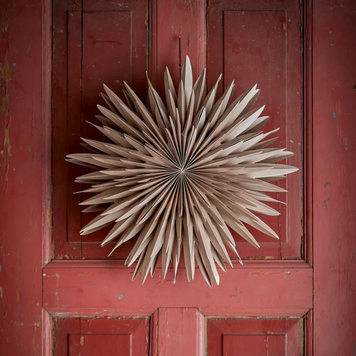 Bloomingville - Étoile d'Elijah avec lumière, marron