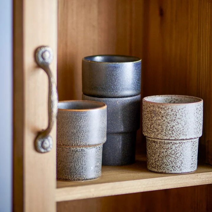 Bloomingville - Ewan Tasse 150 ml, marron (set de 4)