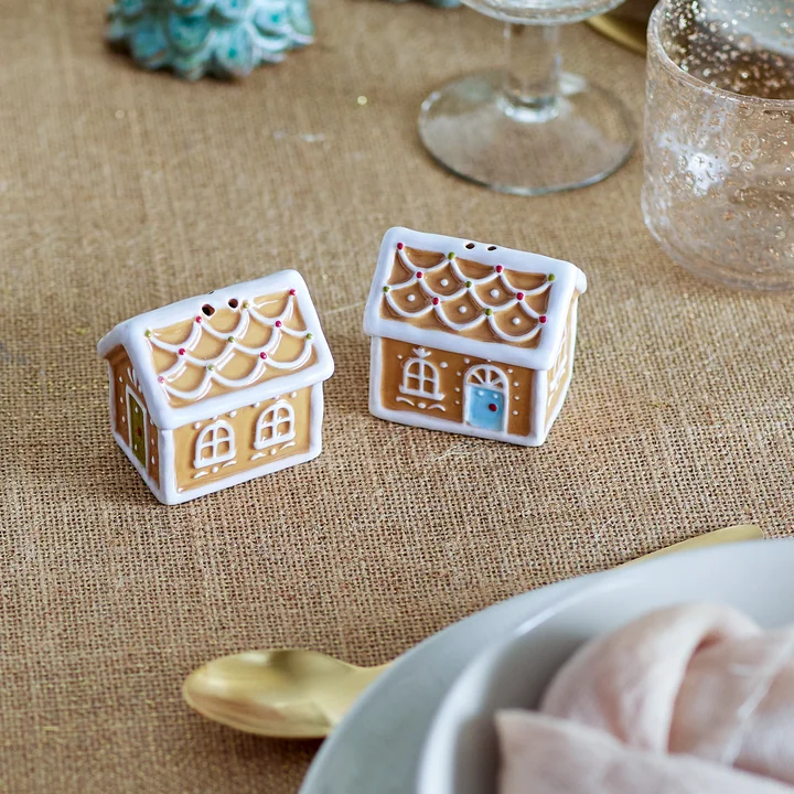 Bloomingville - Ginnie salière et poivrière, marron (lot de 2)