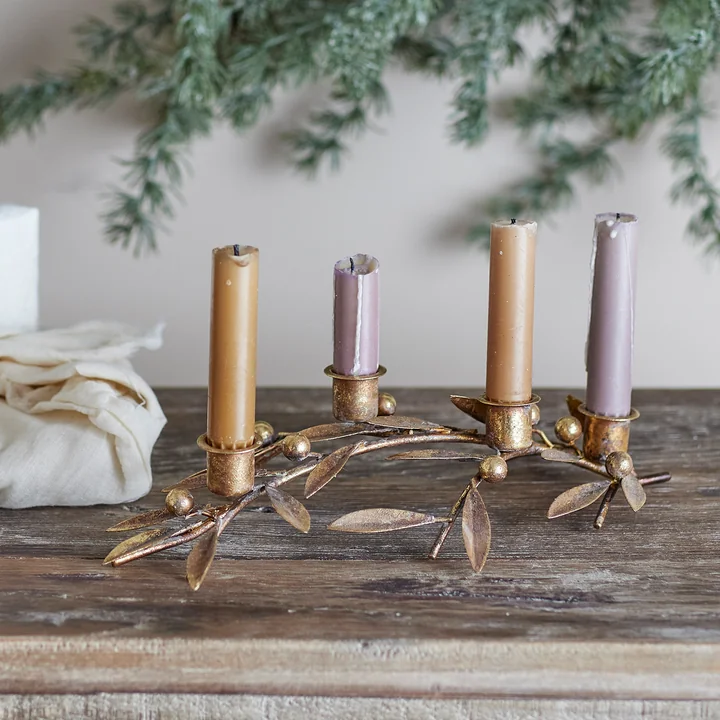 Bloomingville - Mirabel Bougeoir, 31 x 7,5 x 16,5 cm, doré