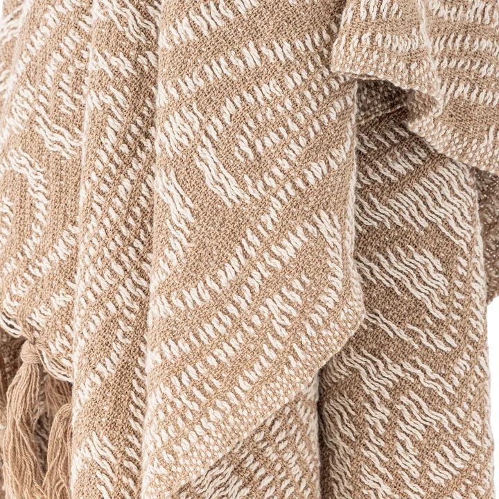 Bloomingville - Okapi Couverture, 130 x 160 cm, marron