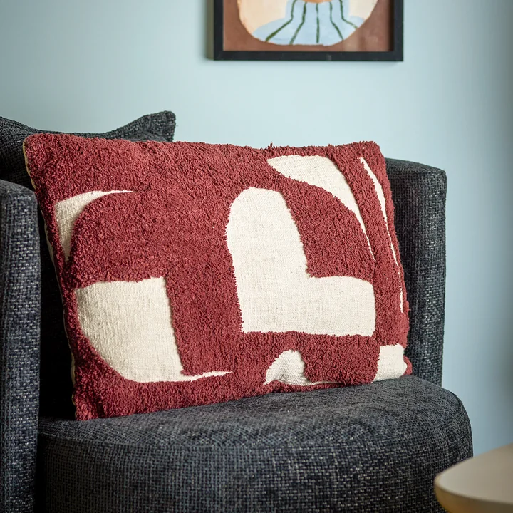 Bloomingville - Olica Coussin 60 x 40 cm, rouge