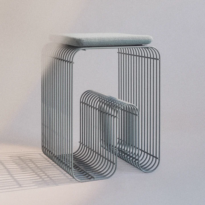 AYTM - Curva Tabouret, dusty blue