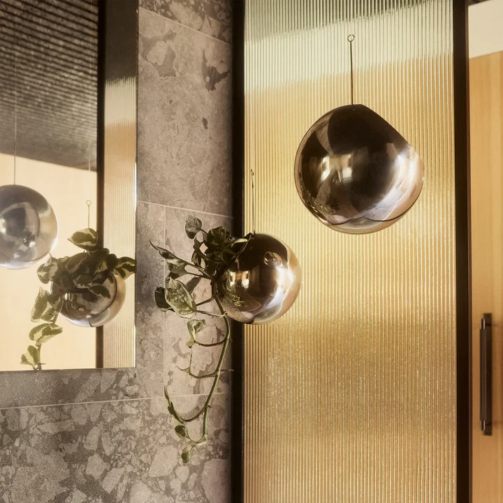 AYTM - Globe Pot de fleurs suspendu, argenté