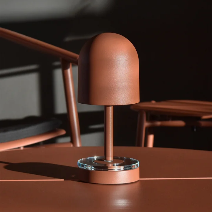 AYTM - Luceo Portable LED lampe à accu, Ø 9,9 x H 24 cm, ginger bread