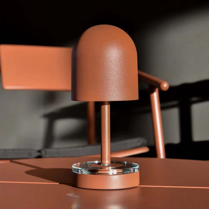 AYTM - Luceo Portable LED lampe à accu, Ø 9,9 x H 24 cm, ginger bread