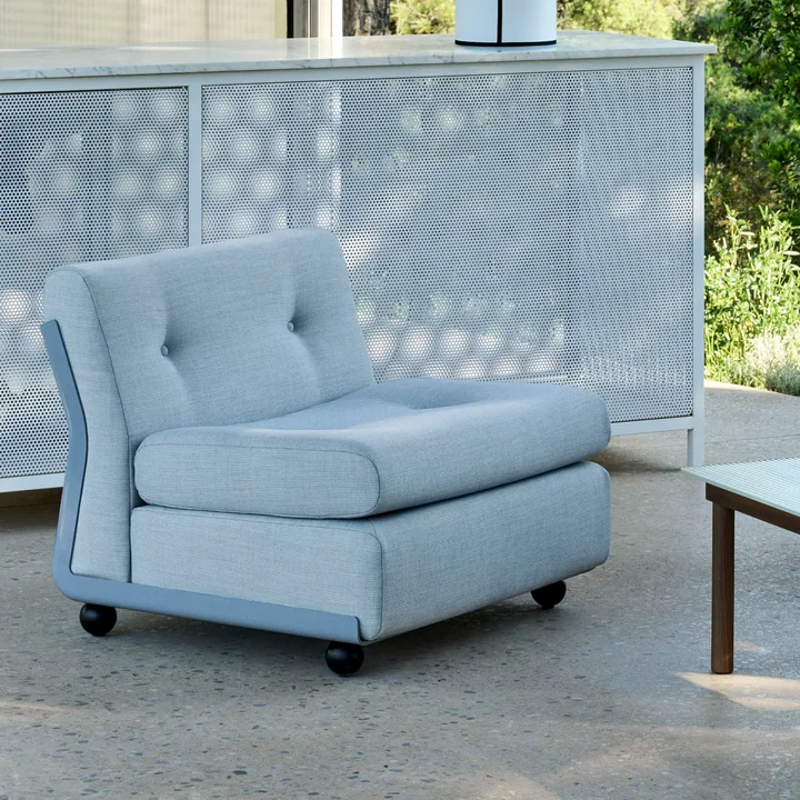 HAY - Amanta Canapé 1 place, frost blue / bleu gris (Kvadrat Naveli 723)