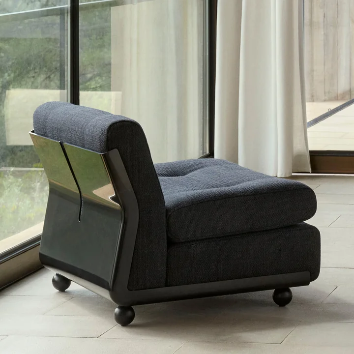 HAY - Amanta Canapé 1 place, anthracite / bleu-noir ( HAY Maglia)