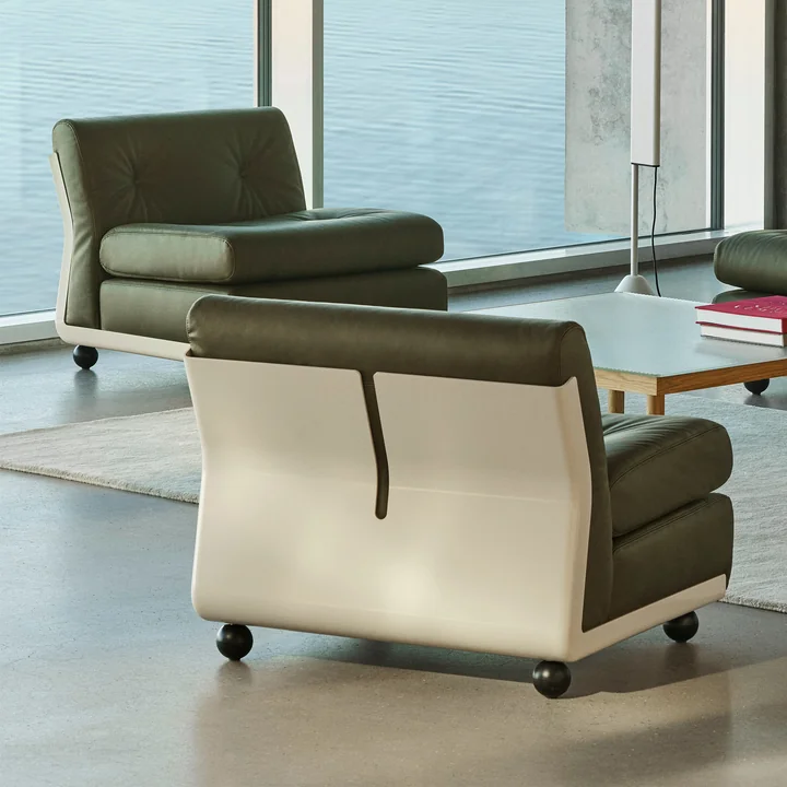 HAY - Amanta Canapé 1 place, cream beige / forest (Sense)