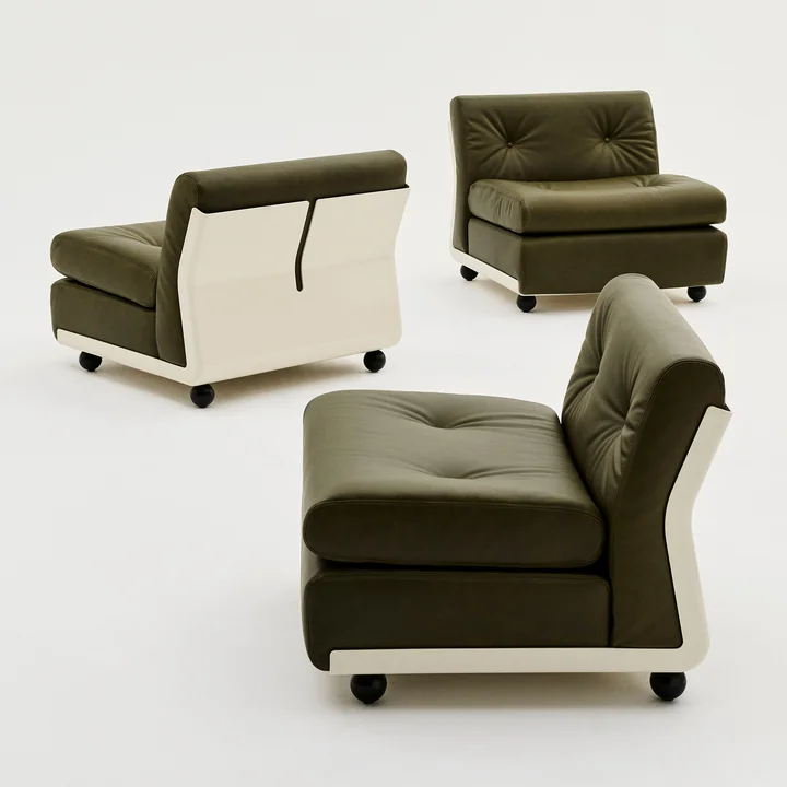 HAY - Amanta Canapé 1 place, cream beige / forest (Sense)