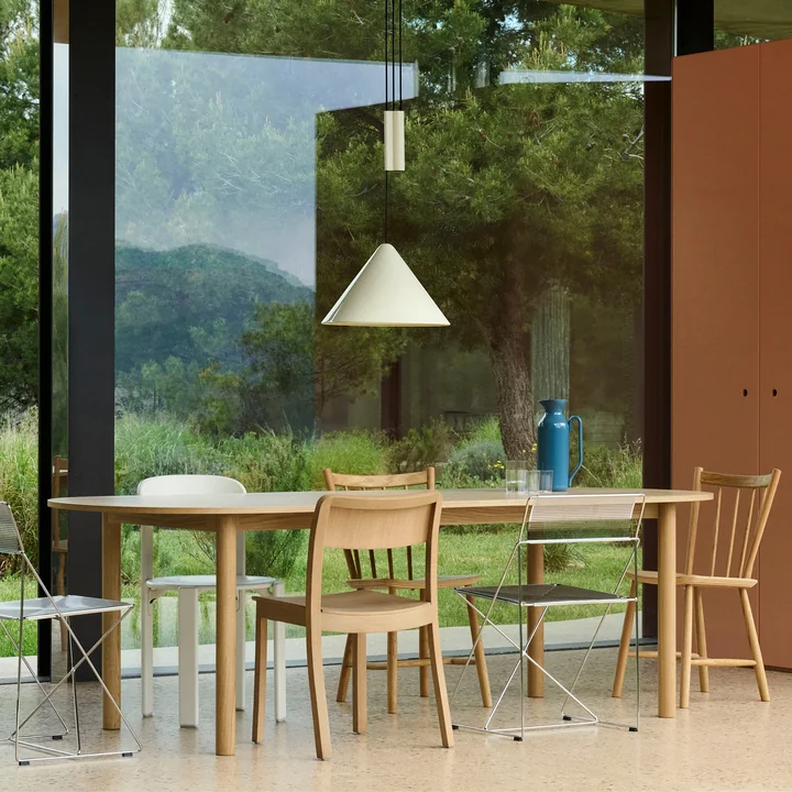 HAY - Annex Table de salle à manger allongée, Compass Suspension réglable en hauteur