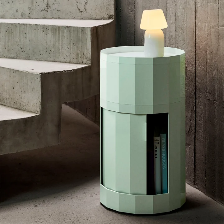 HAY - Facet Cabinet avec pieds et roulettes, haut, menthe douce