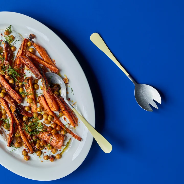 Nicolas Vahé - Serv Couverts à salade, jaune (2 pièces)