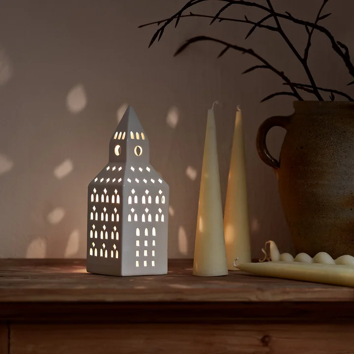 Kähler Design - Urbania Maison à bougies à chauffe-plat, clocher d'église