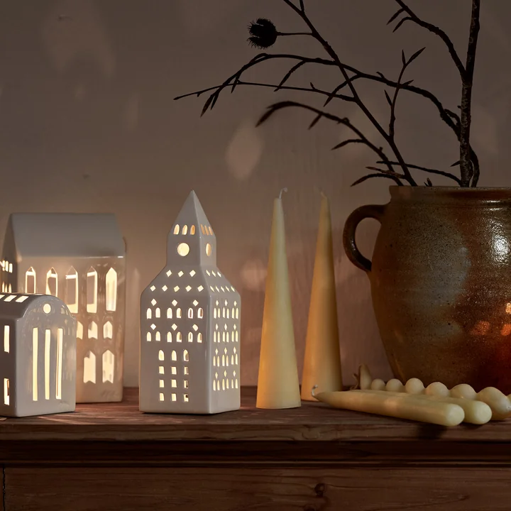 Kähler Design - Urbania Maison à bougies à chauffe-plat, clocher d'église