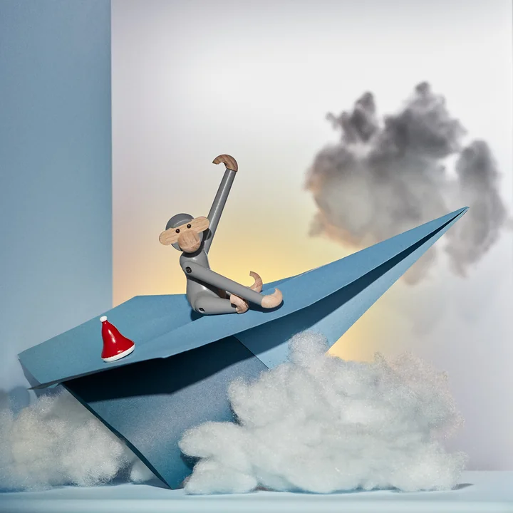 Kay Bojesen - Singe en bois mini, gris