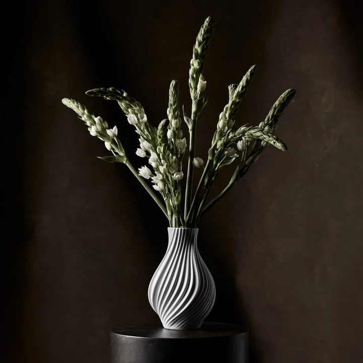 Lyngby Porcelæn - Twist vase, blanc