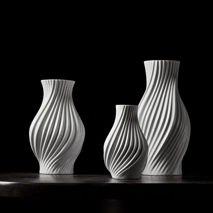 Lyngby Porcelæn - Twist vase, blanc
