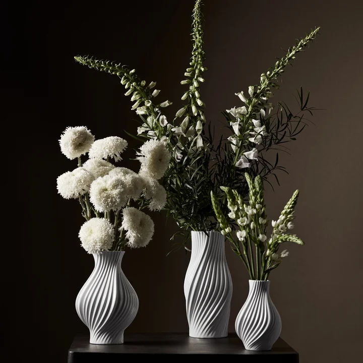Lyngby Porcelæn - Twist vase, blanc